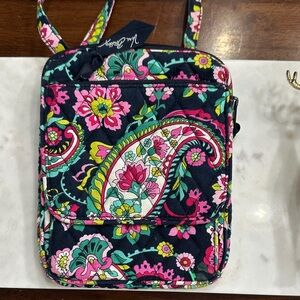 Vera Bradley Pink and Green Floral Crossbody Bag